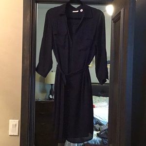 Navy shirt dress